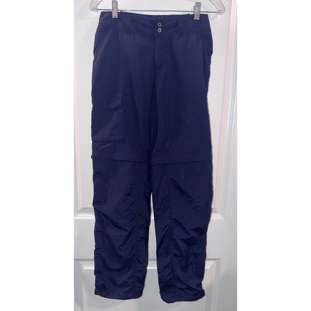 Columbia Omni-Shade Women's Size 4 PFG Pants Camping Fishing Blue Convertible